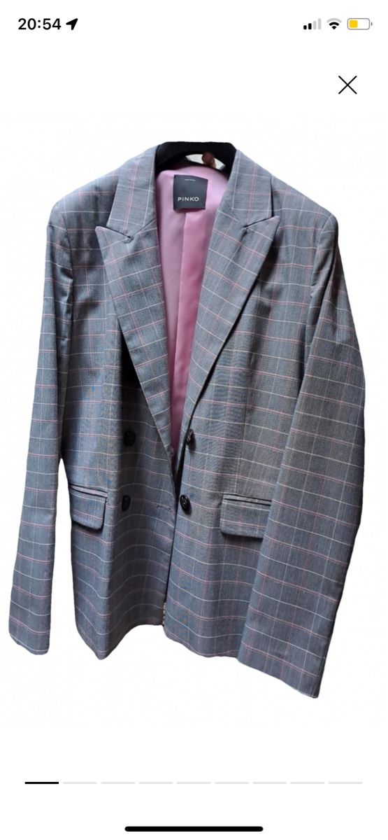 Pinko Vestes: Pinko Checkered Blazer size M good condition – Neuf (Voir description) à Chêne-Bourg par car_d88h 4