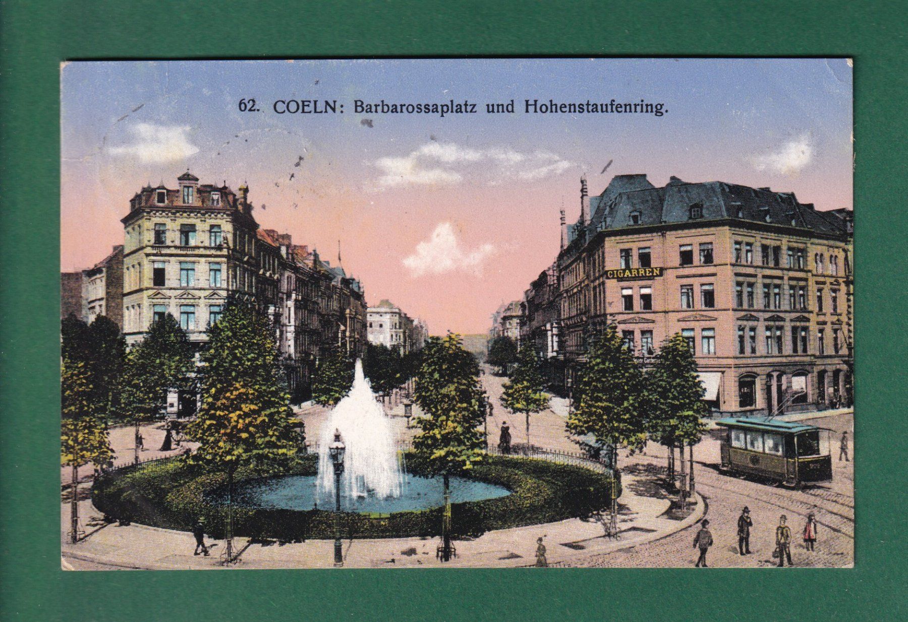 Ansichtskarten: KÖLN - Barbarossaplatz - Tram - 1915 – Gebraucht aus Pully von nicecards-shop