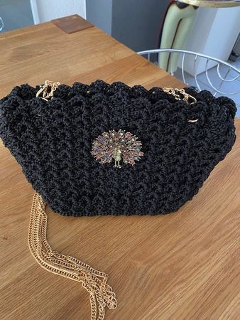 NEUE exklusive Crochet Damen-Handtasche (Handmade)