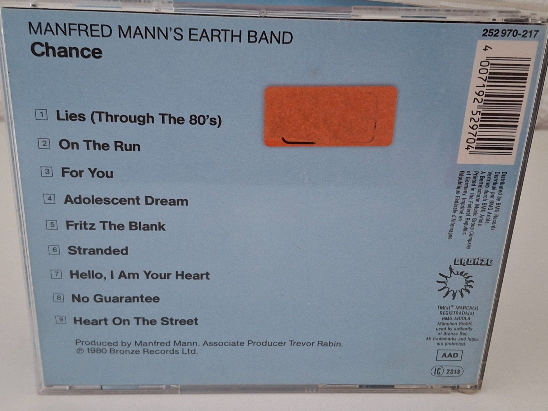 CD: CD Manfred Mann's Earth Band - Chance . – Usato da Aarberg venduto da Jackup1 1