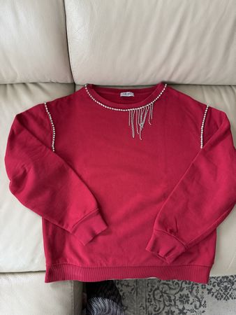 Liu Jo Damen Pullover rot mit Steinen guter Zustand
