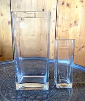 Blumenvasen aus Glas eckig