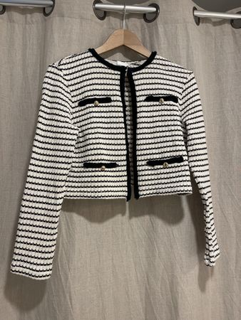 H&M croppe Strickjacke,M,schwarz/weiss gestreift Versand 9.-