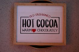 Schild Dekoration "Hot Cocoa" mit Herz
