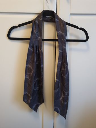 Scarf Alain Figaret Silk Paisley Grey Pattern
