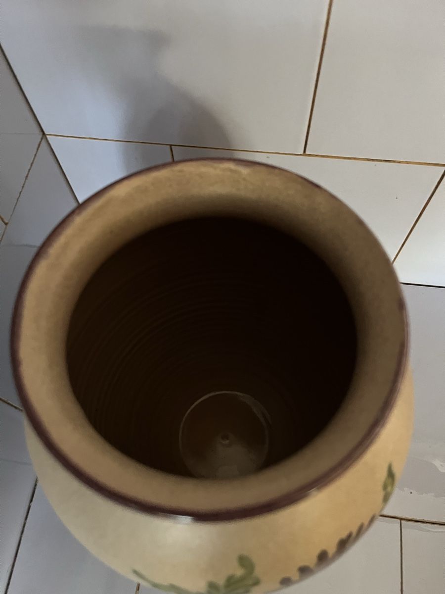 Vasi & Recipienti: Keramikvase handbemalt Albert Hans, Chrysanthemen – Usato da Arboldswil venduto da Sonnenelfe 2