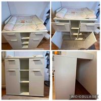 Wickelkommode weiss mit Ablagefächern