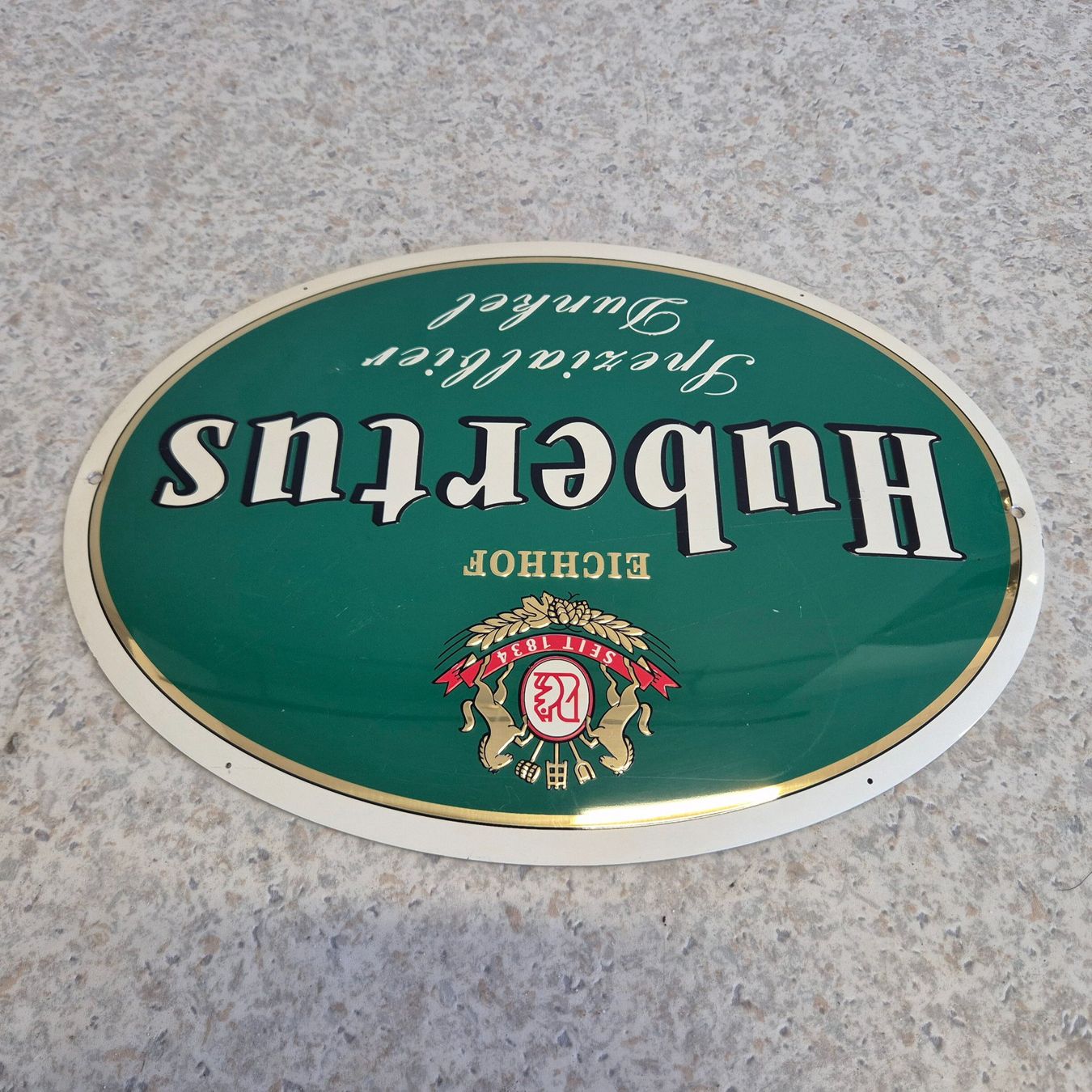 Eichhof Insegne: Eichhof Hubertus Werbeschild Blechschild Schild Bierwerbung – Usato da Nottwil venduto da Wondewa-Shop 5