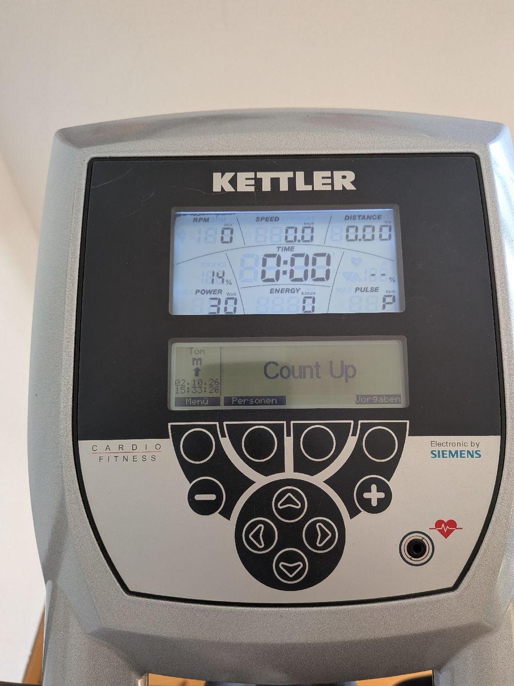 Kettler Hometrainer: Crosstrainer Kettler Ergometer EXT7 gebraucht silber – Usato da Uitikon Waldegg venduto da Pietsch2 2