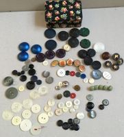 🟡50er 60er Dose mit alten Knöpfen VINTAGE Shabby Bohemian