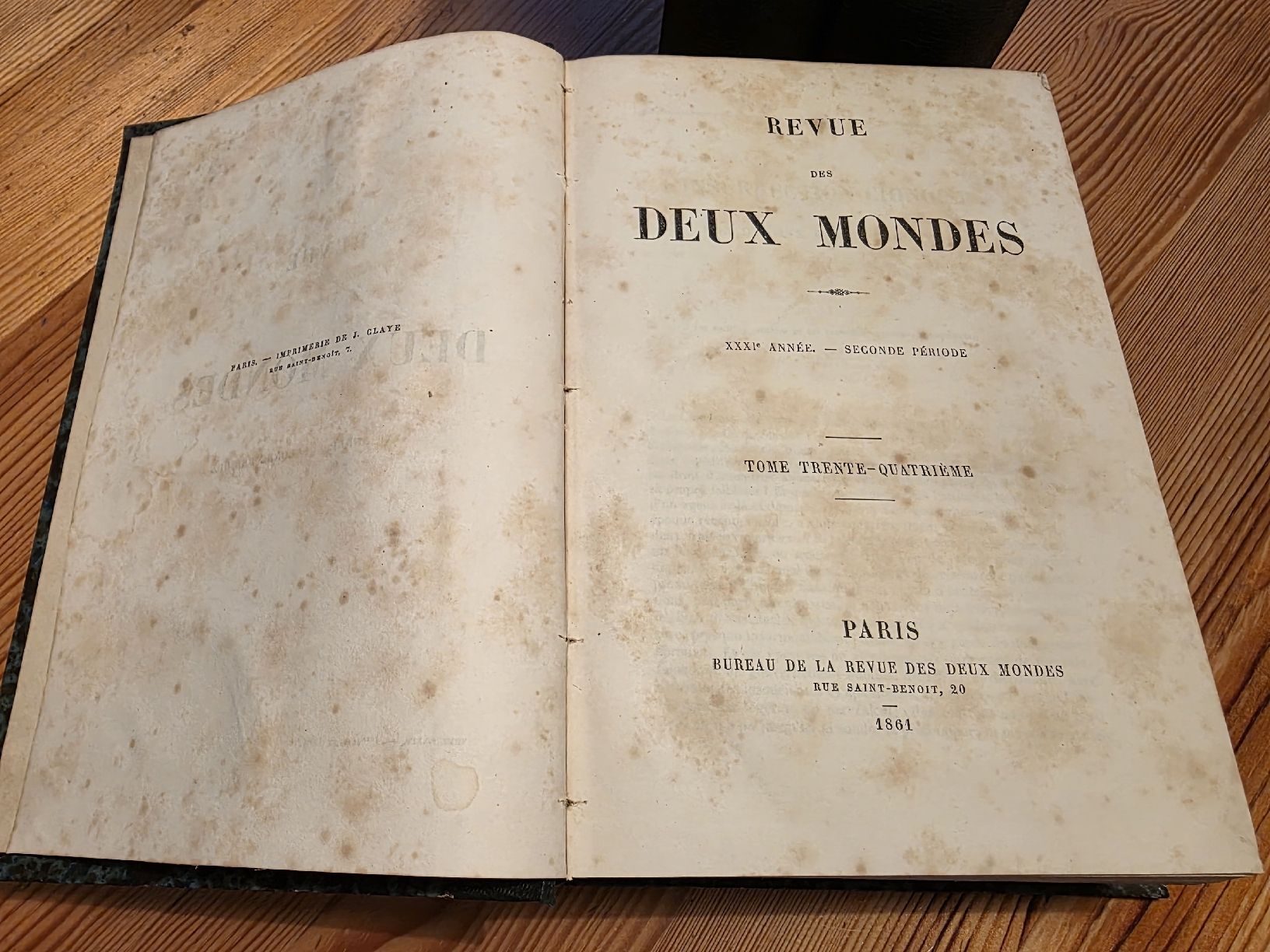 Libri: Revue des Deux Mondes 1861 – Usato da Bern venduto da phb_92q9 3
