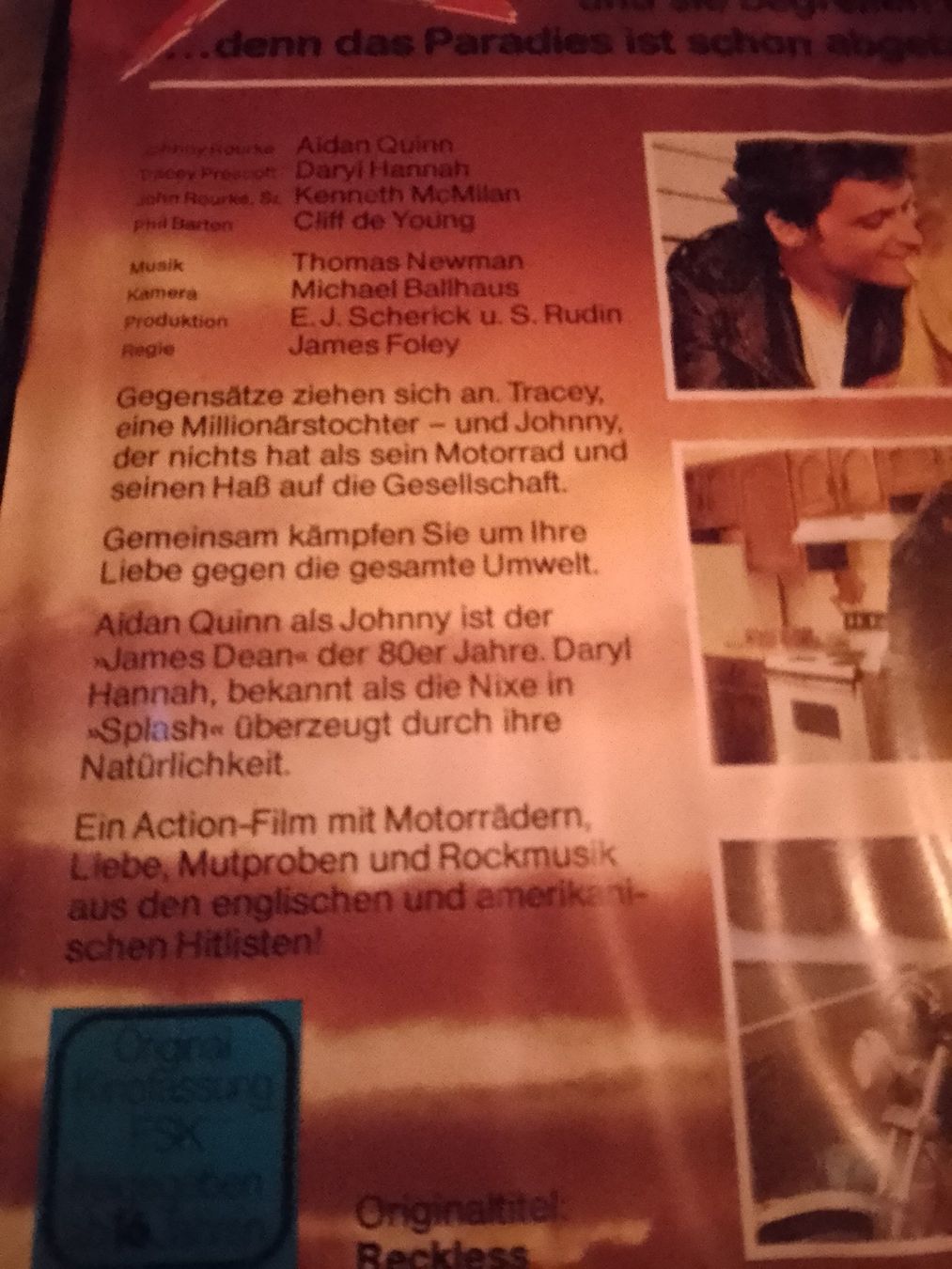 Tutti i VHS: Reckless VHS – Usato da Remetschwil venduto da Privatflohmi 1