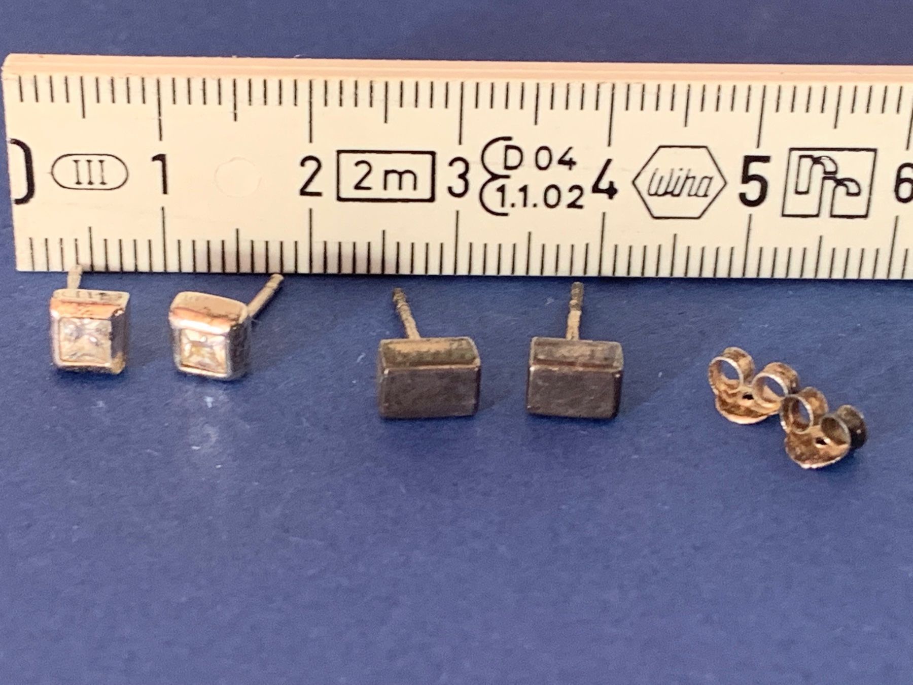 Orecchini pendenti & Orecchini a lobo: Ohrstecker silber rechtecke/quadratstein – Usato da Laufen venduto da Futuremarket 5