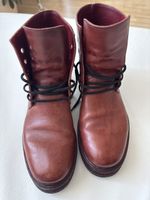 Rundholz Lederstiefel, Gr. 37, Bordeaux-Rot, Top Herbst!
