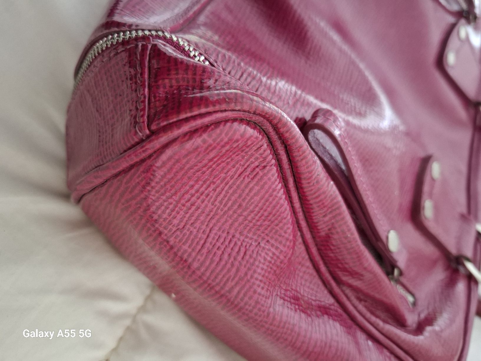 Longchamp Borse da donna: Sac à main Longchamp rose en cuir vernis – Usato da Payerne venduto da wardi11 3