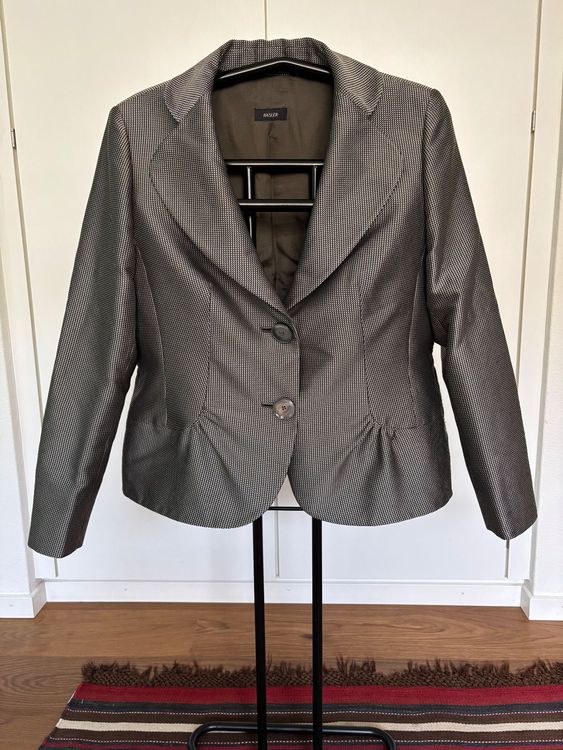 Blazer Basler Selection Noir Et Marron Avec Sequins - Taille 42, Occasion En Très Bon état