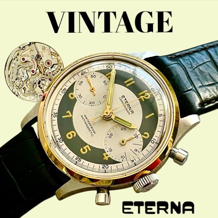 Eterna Montres: Eterna Swiss Vintage Chronograph – D'occasion à lyss par Uhrenparadies