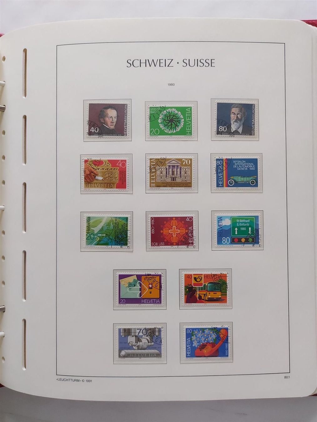 Tutti i francobolli: Schweiz Slg 1980-92 mit ET-Stempel – Usato da Winterthur venduto da Kyoung