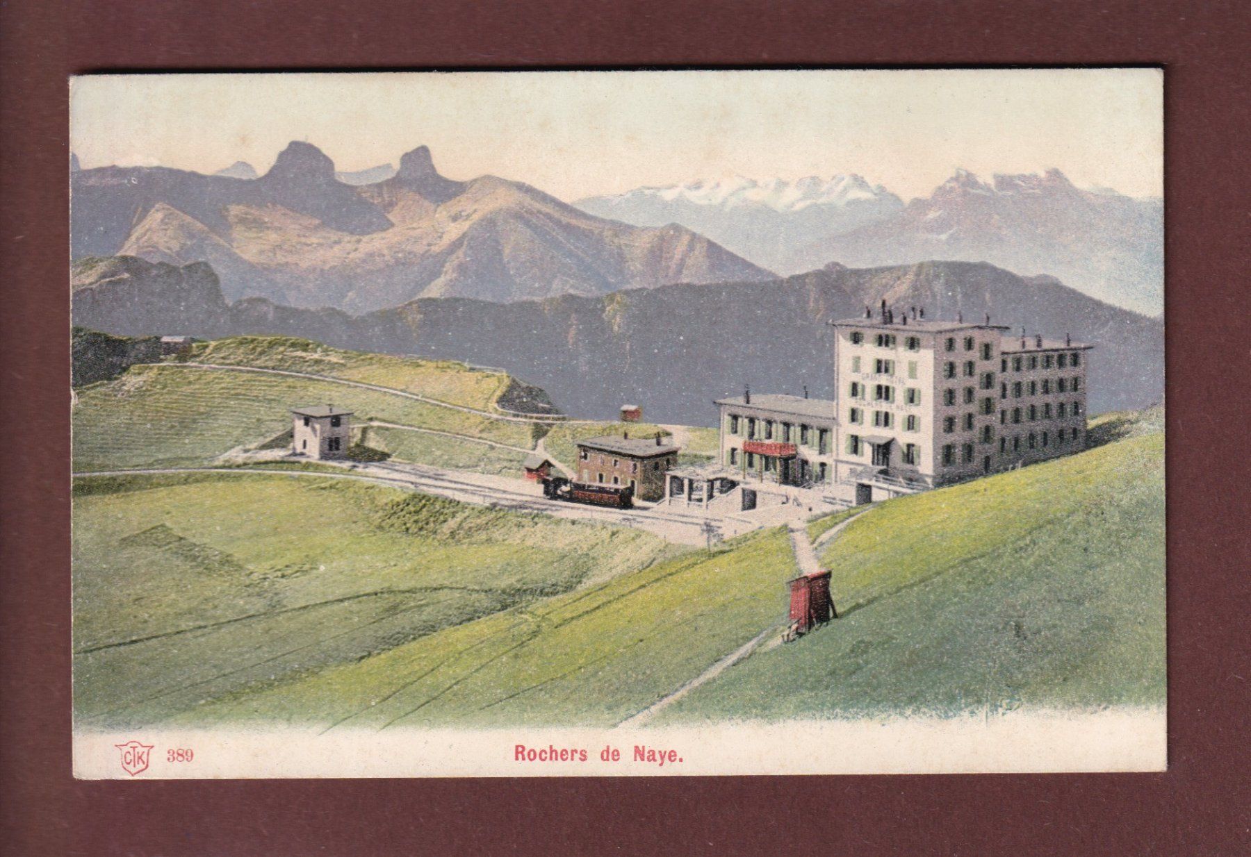 Ansichtskarten: ROCHERS DE NAYE - Hôtel - Train – Gebraucht aus Pully von nicecards