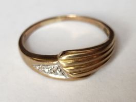 Goldring Damen mit Diamanten 333er Echtgold Elegant &Zeitlos