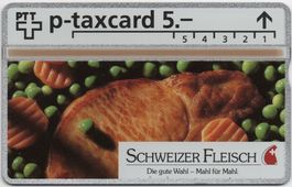 5 CHF Schweizer Fleisch, Kotlett - seltene Kunden Taxcard
