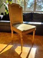 6 chaises vintage style Louis XVI – bois sculpté & velours