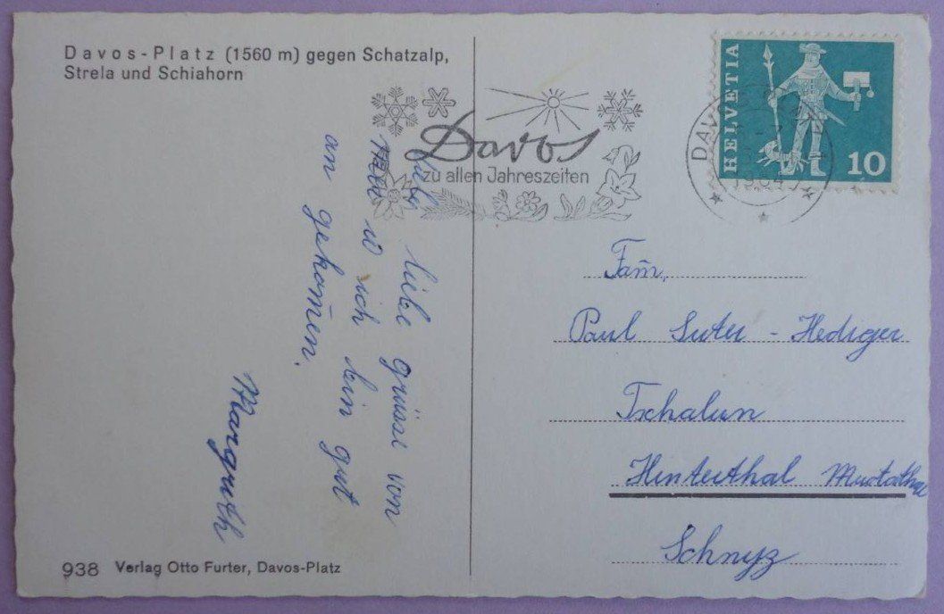 Cartoline postali: Davos-Platz (1560 m) – Usato da Fétigny venduto da Billy2miny 1