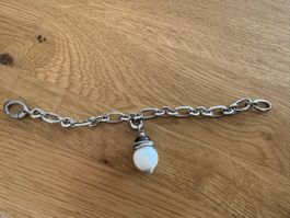 Fossil Steel Armband mit Anhänger, ca. 20 cm lang