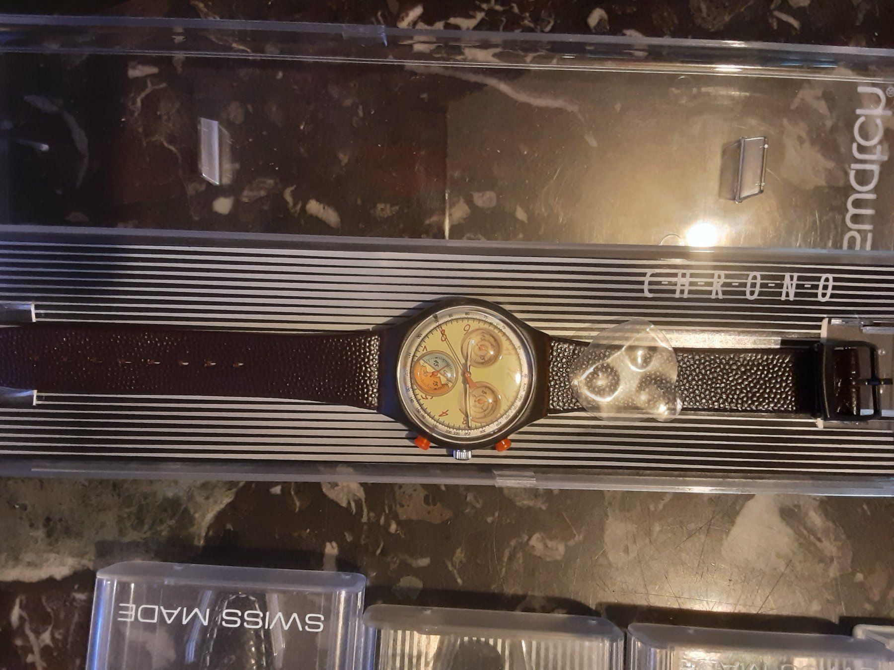 Swatch Uhren: Swatch Chronograph neu & ungetragen 1993 – Neu und originalverpackt aus Sirnach von Archimede8 2