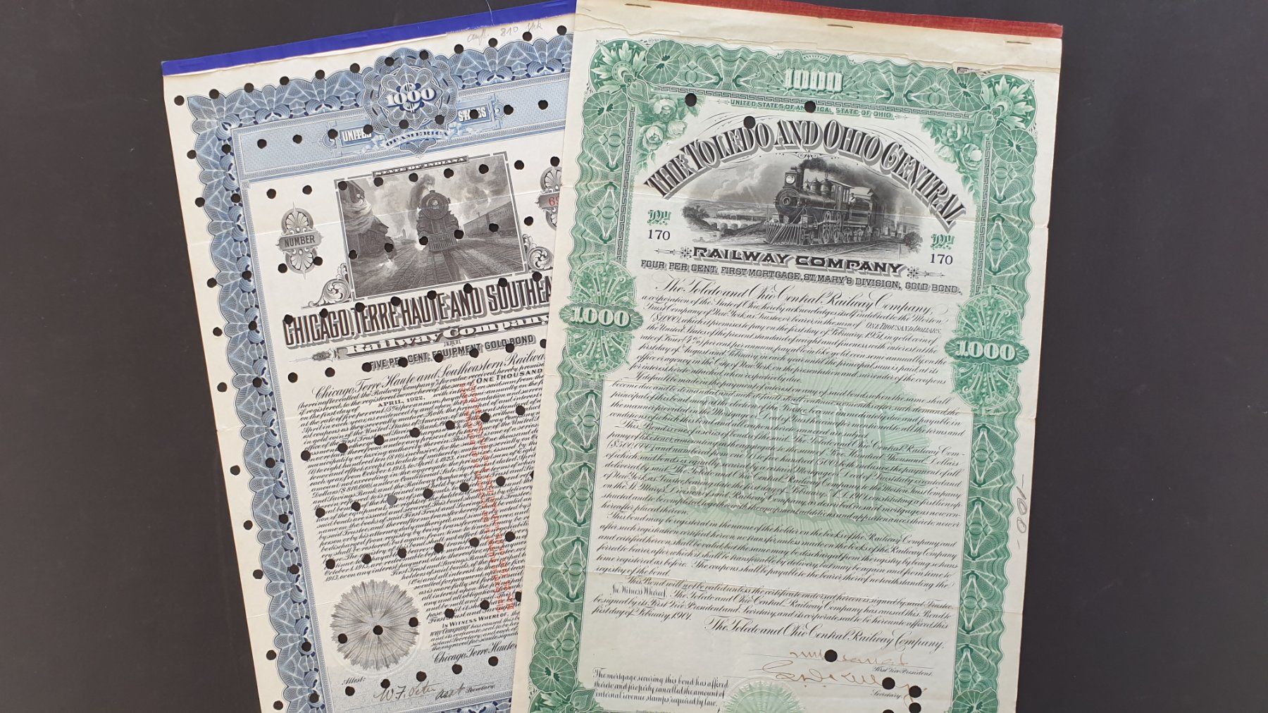 Documents: Wertpapiere USA. Eisenbahn. – D'occasion à Goldach par armando_r