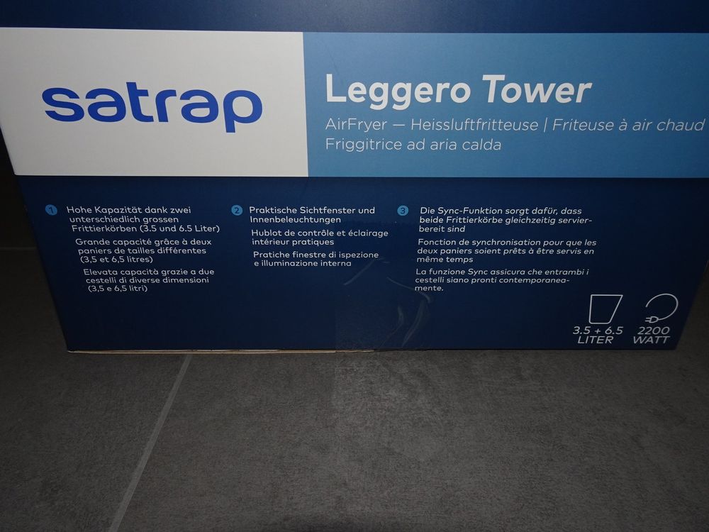 satrap Airfryer Leggero Tower 3.5 + 6.5l * NEU / OVP * (Neu und ...