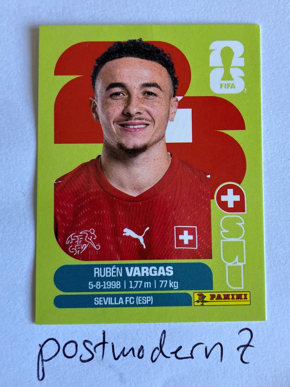 Panini Carte collezionabili: Panini - SUI 18 - Rubén VARGAS – Nuovo (secondo la descrizione) da Altstätten SG venduto da postmodern7