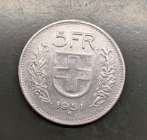 5 Fr. Münze CH 1951 Silber