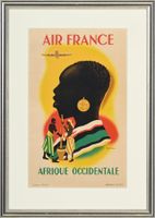 Vincent GUERRA, Air France, West Africa, ca1948 poster