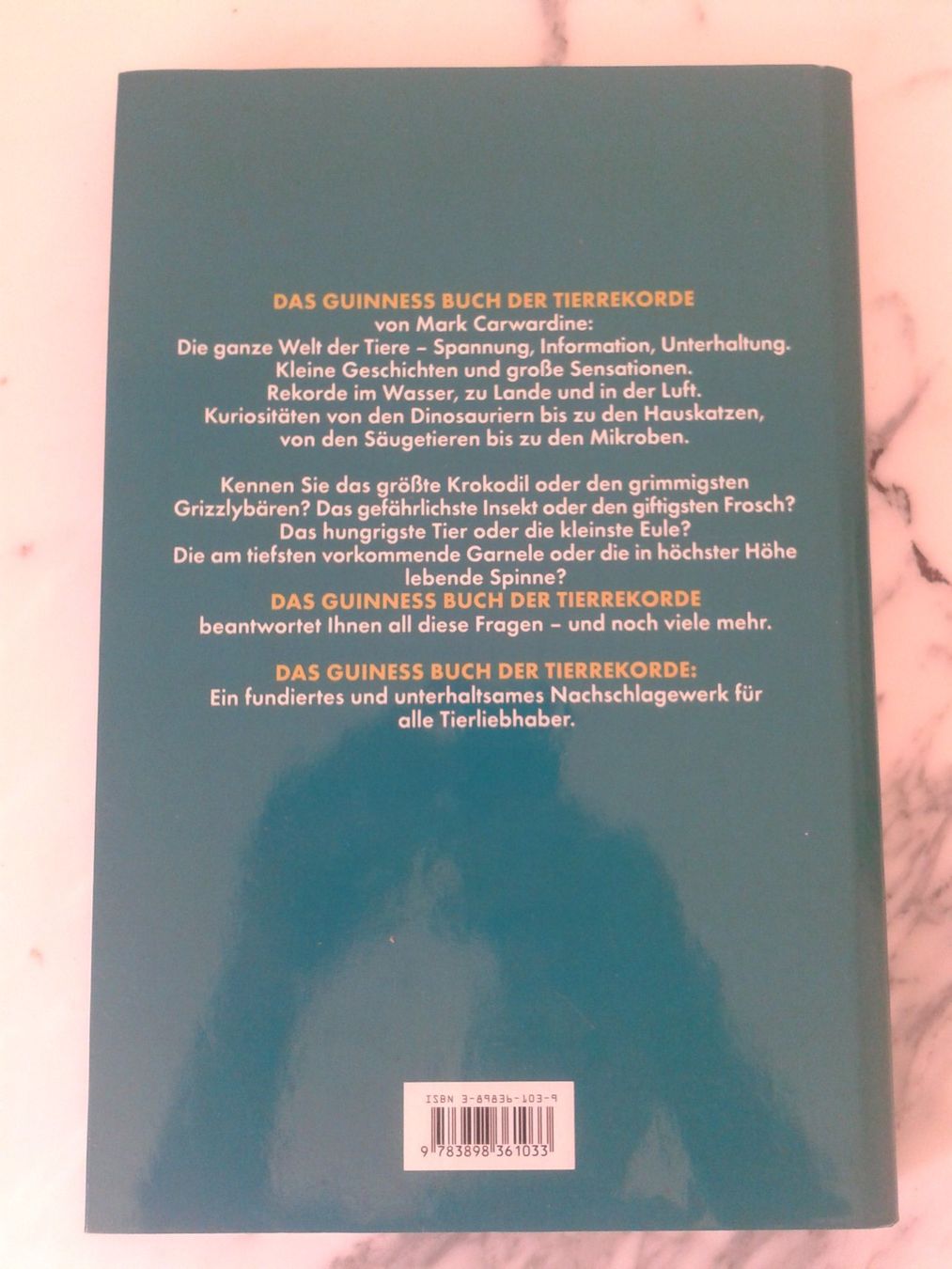 Libri: Bildband mit Text: "Guinness Buch der Tierrekorde"  NEU – Nuovo (secondo la descrizione) da Camorino venduto da Campellino 7