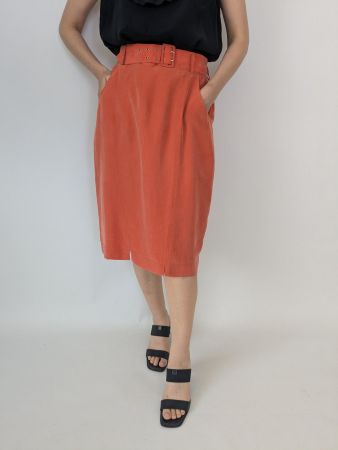 Betty Barclay Seidenrock Gr. 40 terracotta- perfekt!