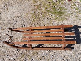 Sehr alter Davoser Holzschlitten