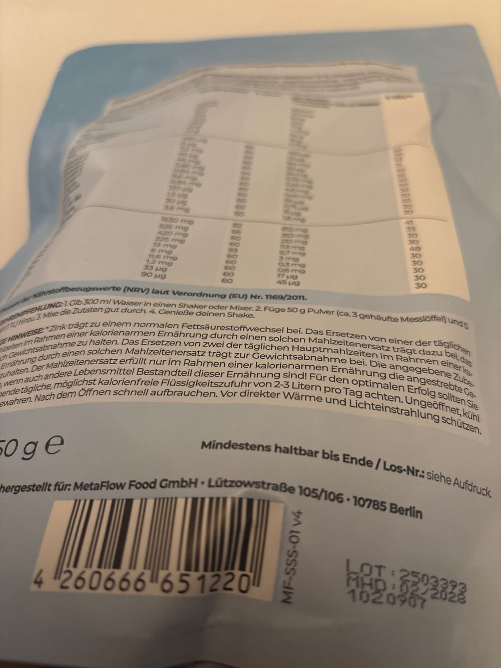 Aliments & Spécialités: Metaflow Shake – Neuf avec emballage d'origine à Rüfenacht par Esole20 3