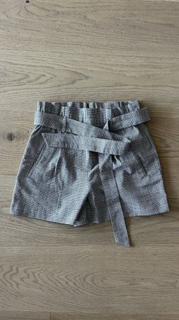 Zara belted shorts size S - Glen plaid black&white