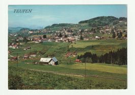 Postkarte Teufen AR: Blick auf das Dorf im Appenzellerland
