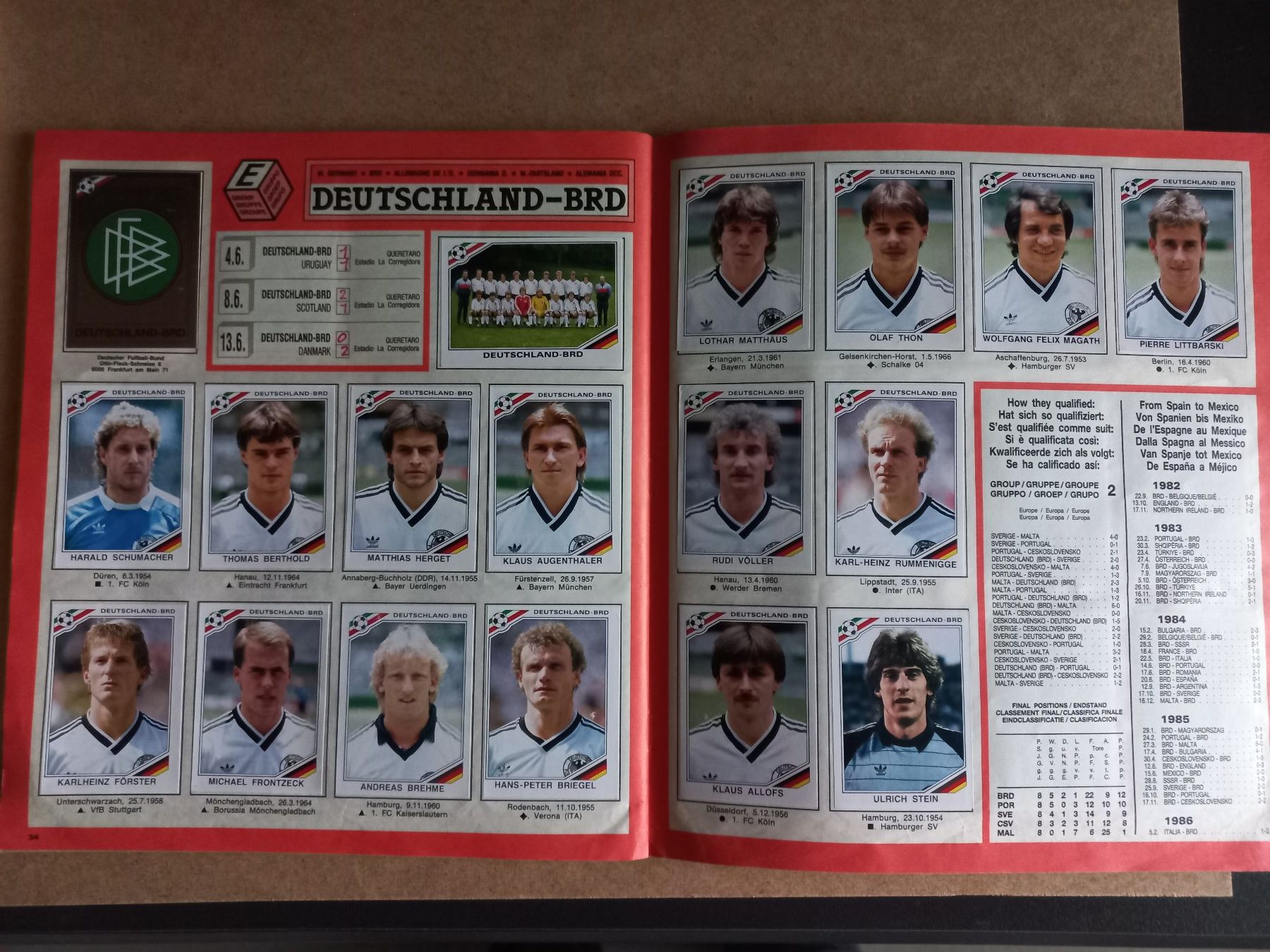 Panini Carte collezionabili: Panini Album Mexico 86 – Usato da Brügglen venduto da hokuspokus04 3