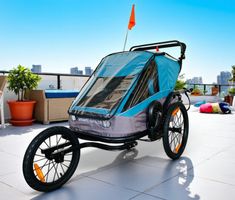 3in1 Kombi Veloträger 2 Kinder BUNDLE BLAU NEU