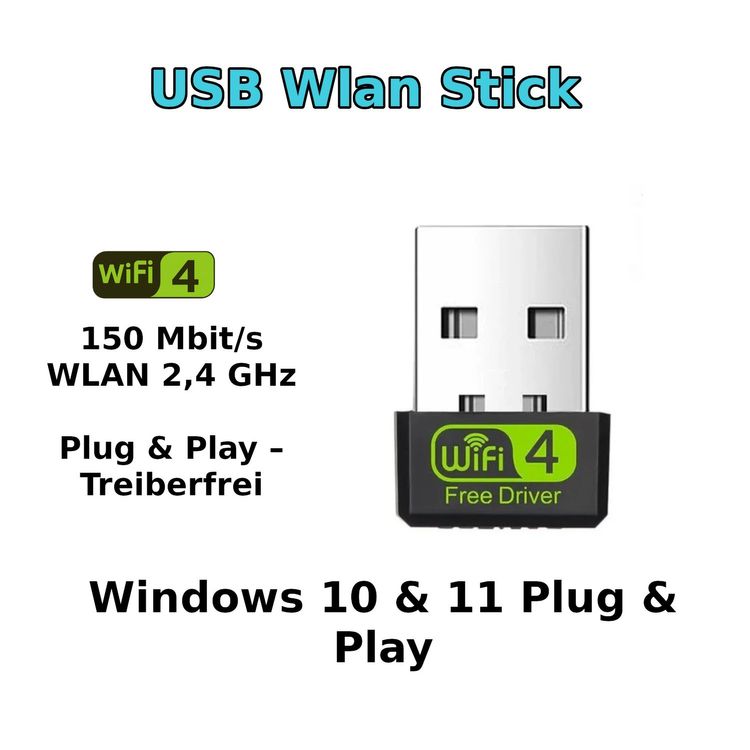 Adattatore WiFi USB Nano 150Mbps - WLAN Stick Mini Per Computer E Portatili