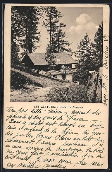 Cartoline postali: AK Les Giettes, Chalet de Cocatrix – Usato da Berlin venduto da bartko-reher
