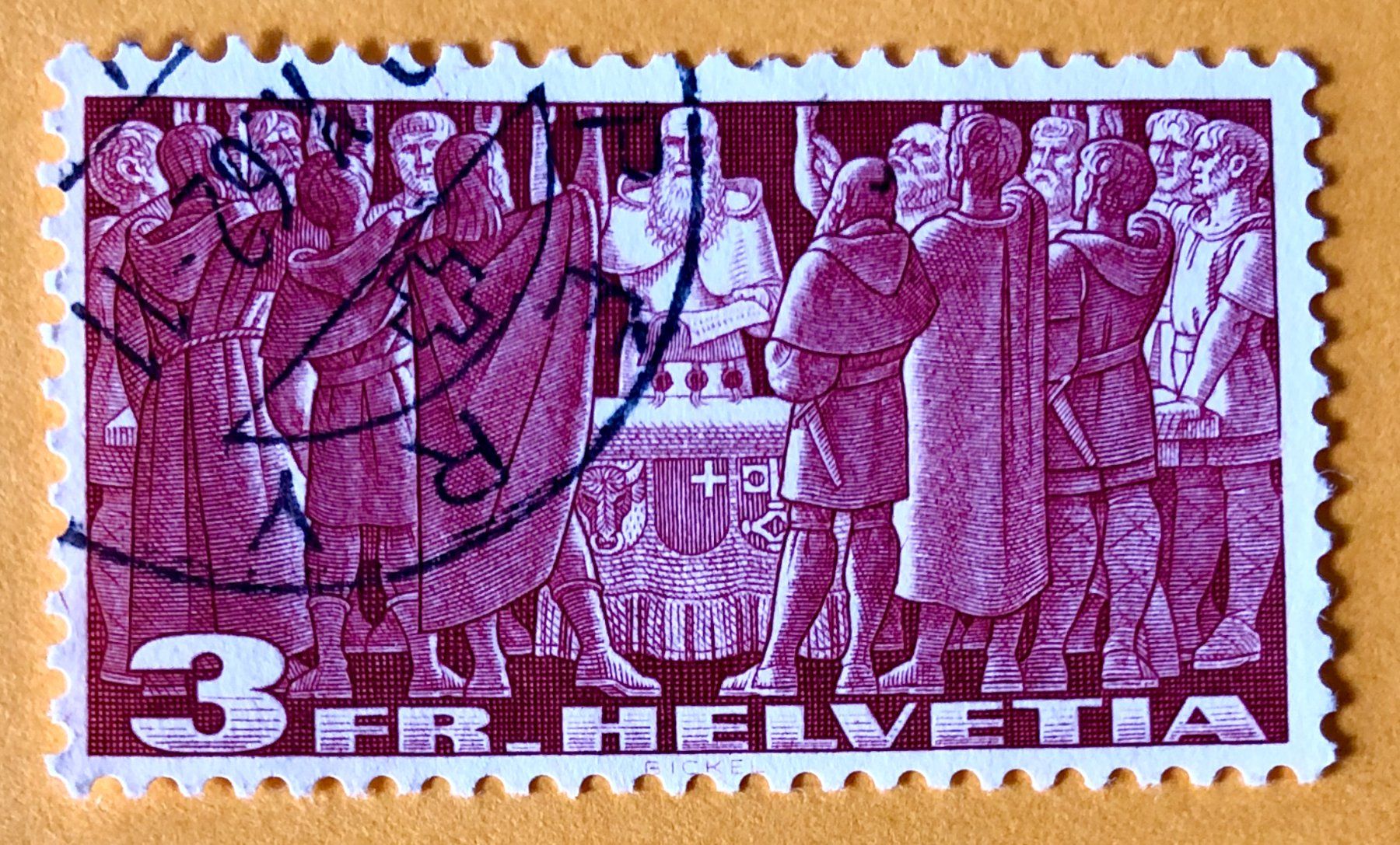 Tutti i francobolli: Nr.216 GESTEMPELT Bundesschwur 1938    – Usato da Aarau venduto da Billa007
