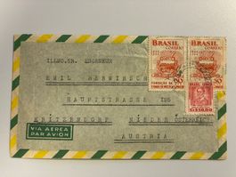 1856 Brazil Airmail Cover with Stamps mailed to Australia