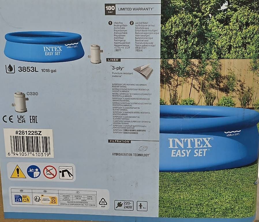 Schwimmbad: Intex Easy Set Pool, Bodenplane, Abdeckung – Gebraucht aus Wigoltingen von lumpich 2