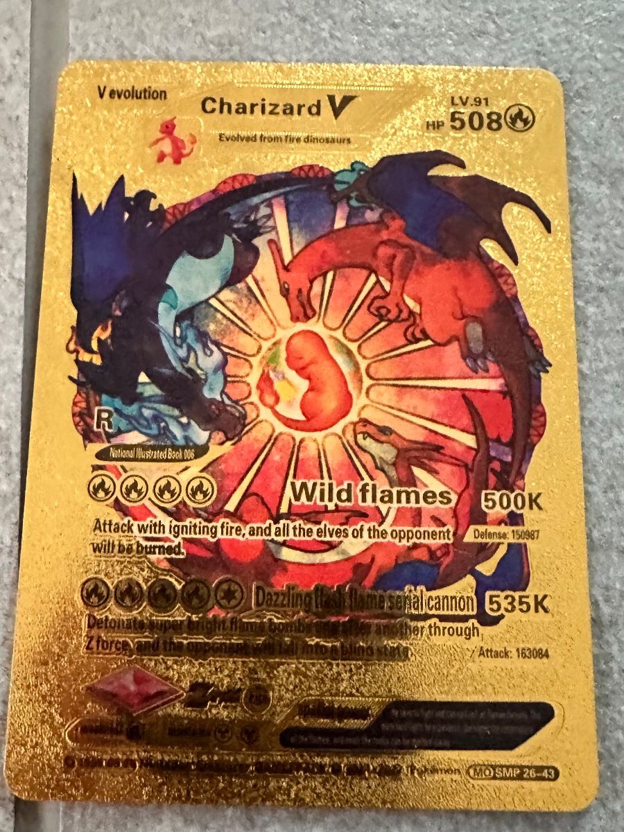 Pokémon Carte collezionabili: Pokemon Charizard V Karte Gold Edition – Usato da Jona venduto da Aladdin1