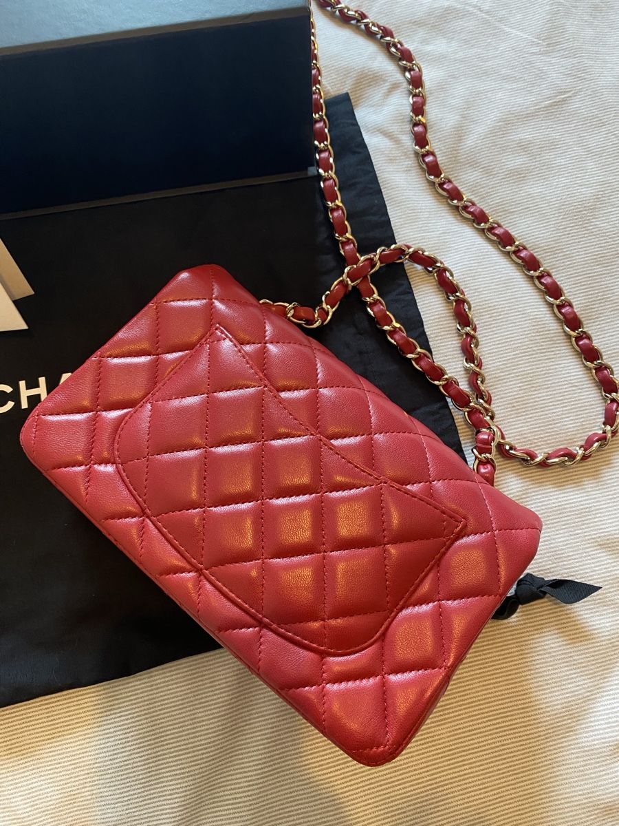 Chanel Borse da donna: Chanel Classic Mini Flap Bag in Red/Raspberry colour – Usato da Mies venduto da nic_yk5d 6