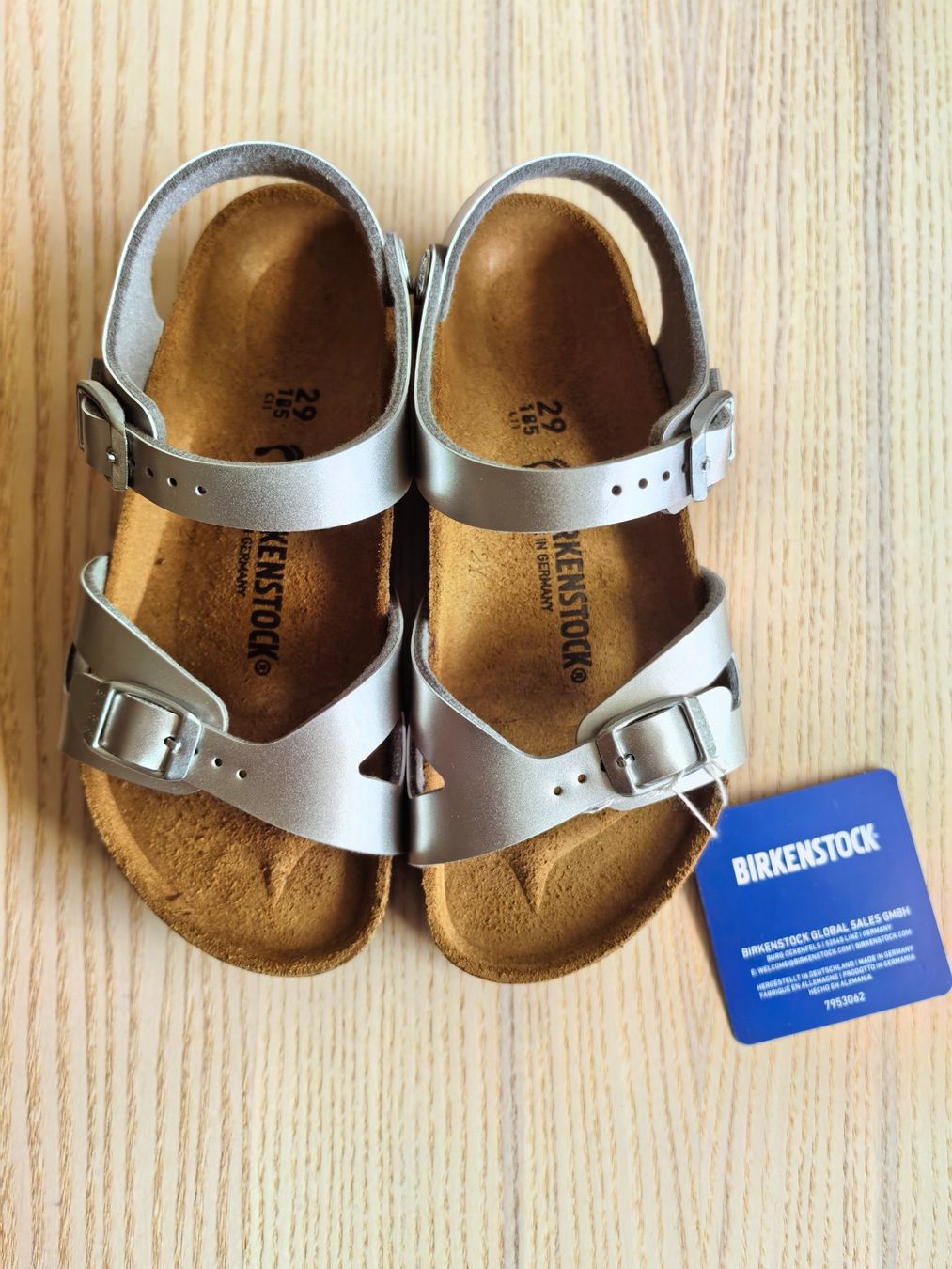 Birkenstock Schuhe für Mädchen: Birkenstock Rio Silber – Neu und originalverpackt aus Bad Ragaz von AKahlon